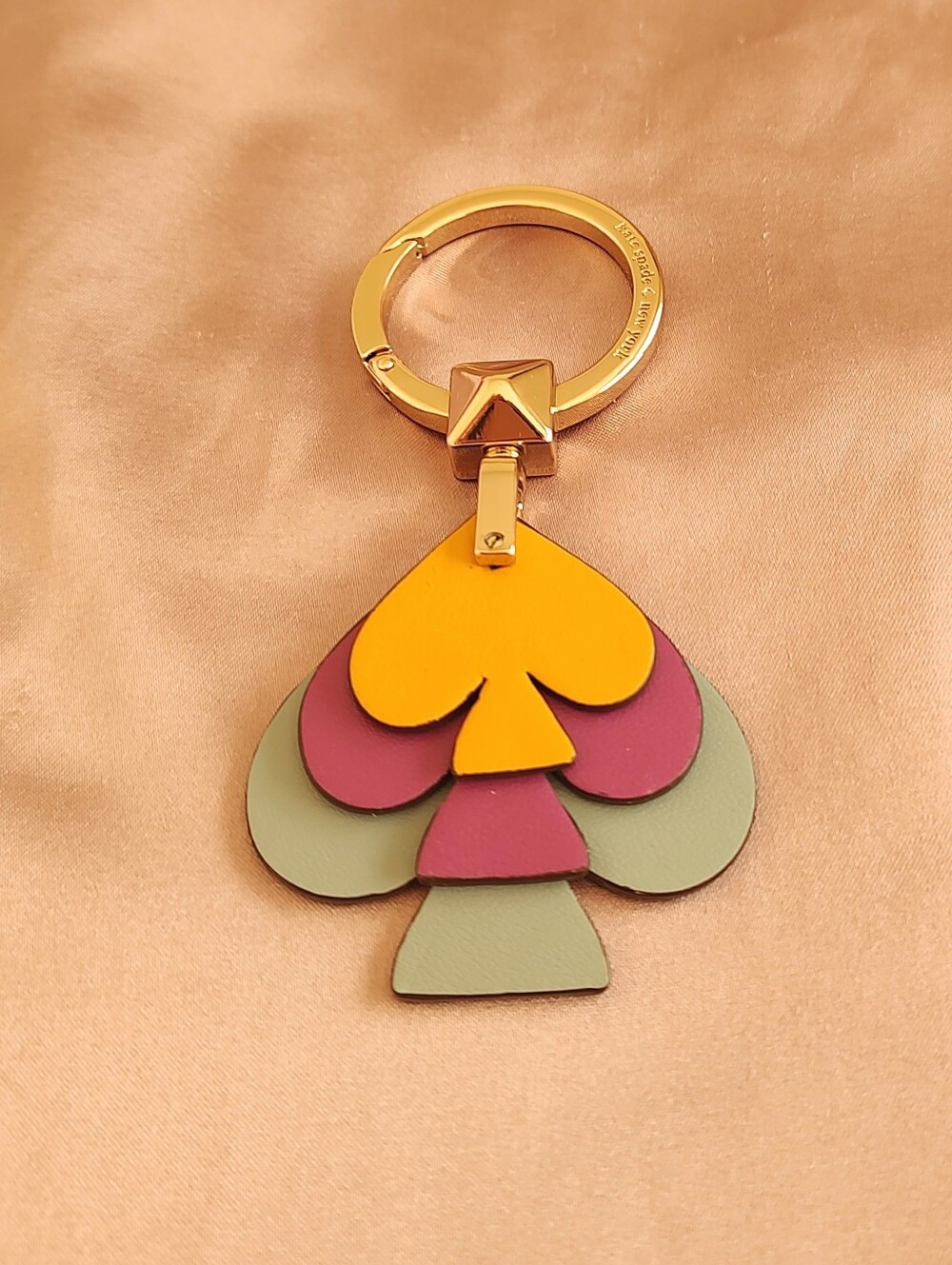 Kate Spade Leather Spade Key fob